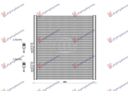 Condensator Audi e-tron Sportback 2020- NOU 9J1260403A (385x379x16)