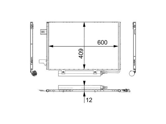 Condensator, climatizare (12133773 MTR) MERCEDES-BENZ