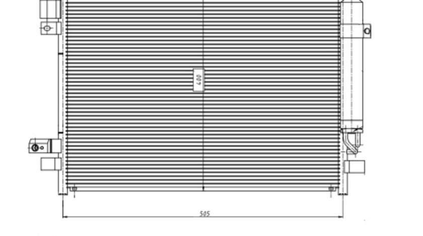 Condensator, climatizare (350418 NRF) NISSAN