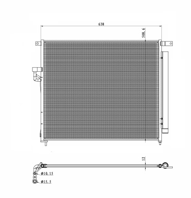 Condensator, climatizare (350425 NRF) FORD