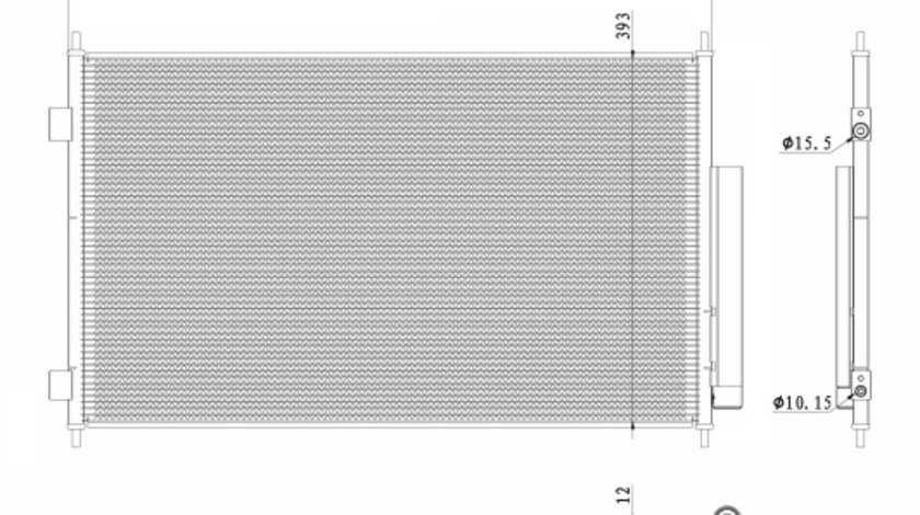 Condensator, climatizare (350426 NRF) HONDA