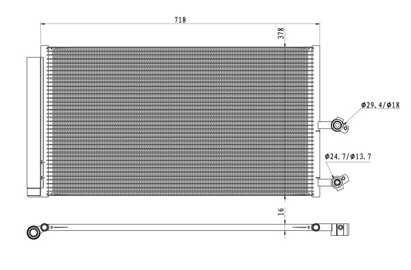 Condensator, climatizare (350450 NRF) VOLVO