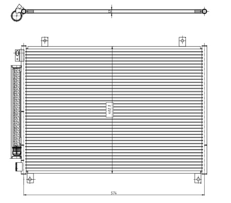 Condensator, climatizare (350461 NRF) SUZUKI