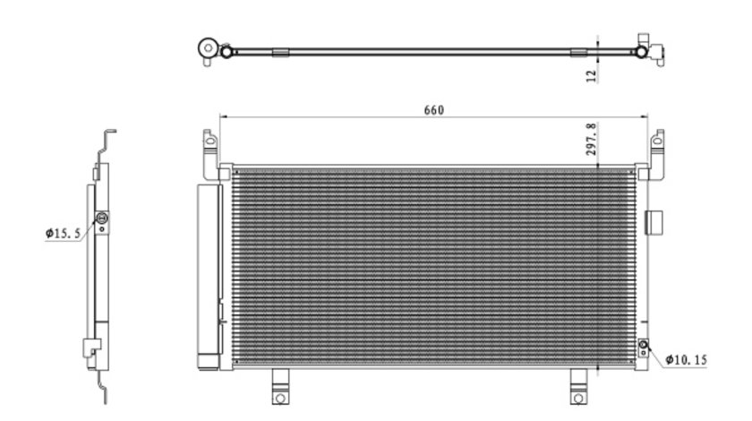 Condensator, climatizare (350468 NRF) SUBARU