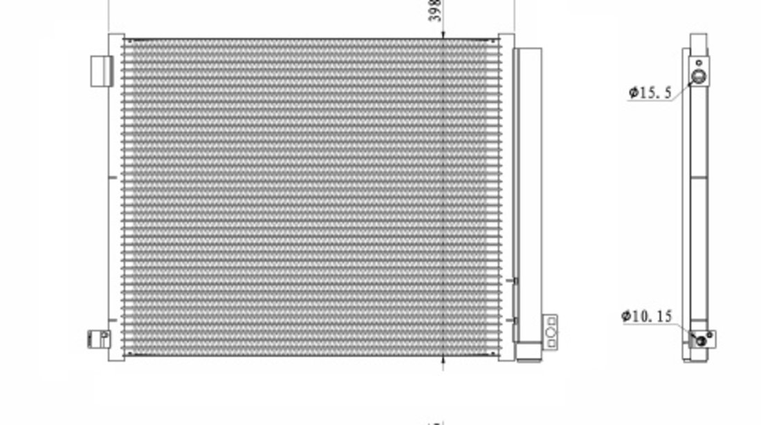 Condensator, climatizare (350469 NRF) NISSAN