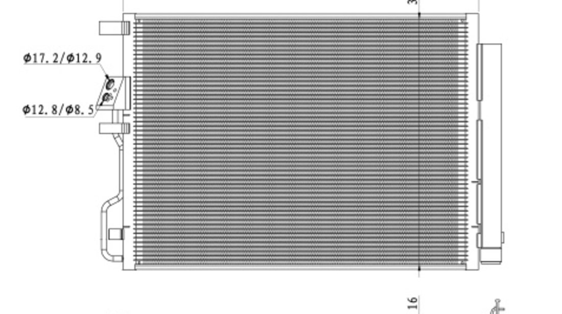 Condensator, climatizare (350501 NRF) HYUNDAI,KIA