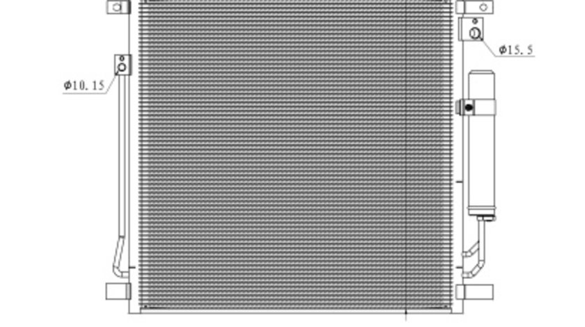 Condensator, climatizare (350502 NRF) FIAT,MITSUBISHI