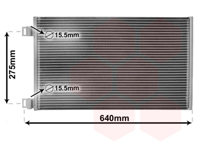 Condensator, climatizare (43005444 VAN WEZEL) MERCEDES-BENZ,RENAULT