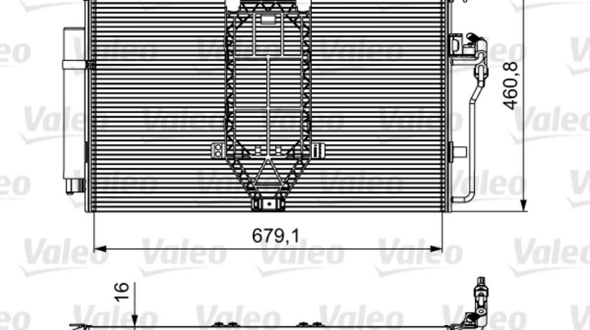 Condensator, climatizare (812502 VALEO) MERCEDES-BENZ