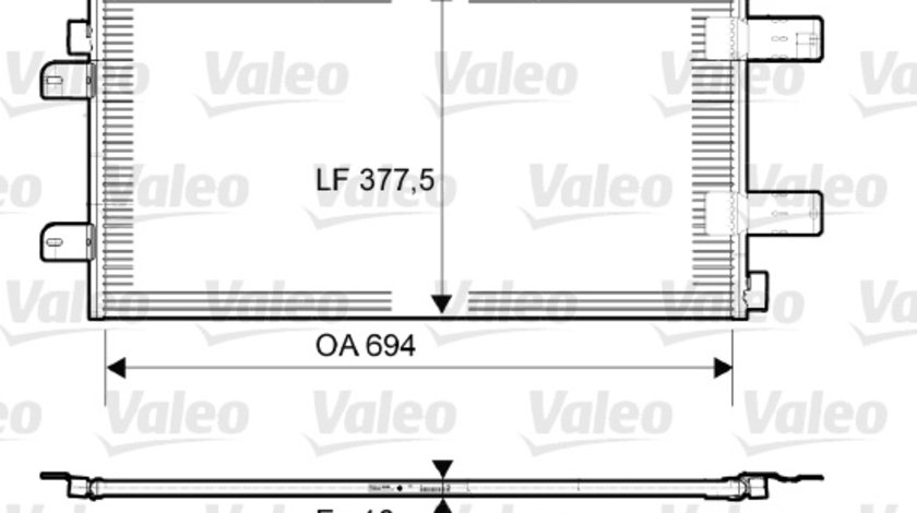 Condensator, climatizare (814003 VALEO) NISSAN,OPEL,RENAULT,VAUXHALL