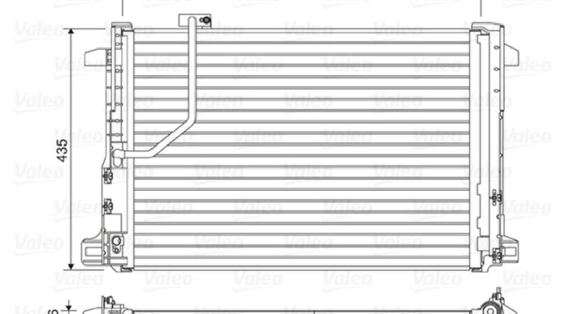 Condensator, climatizare (814044 VALEO) MERCEDES-BENZ