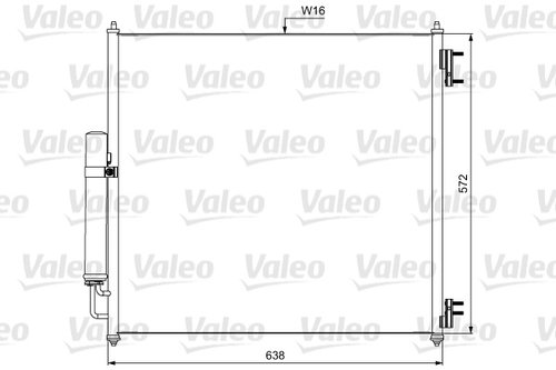 Condensator, climatizare (814053 VALEO) LAND ROVER