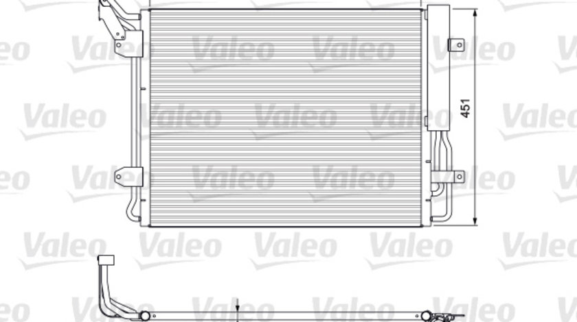 Condensator, climatizare (814091 VALEO) VW