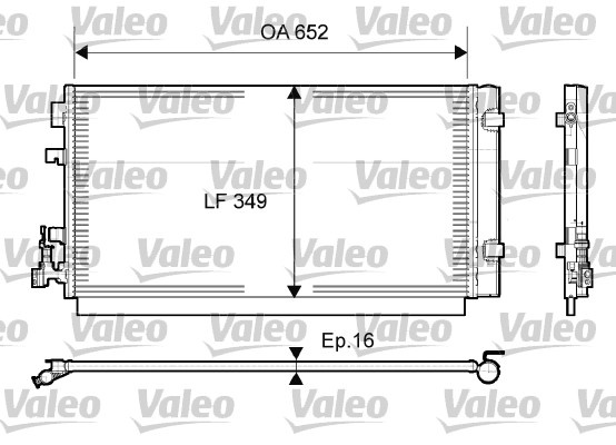 Condensator, climatizare (814094 VALEO) RENAULT