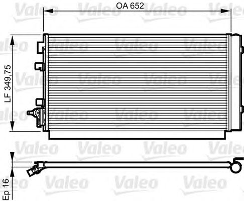 Condensator, climatizare (814187 VALEO) RENAULT