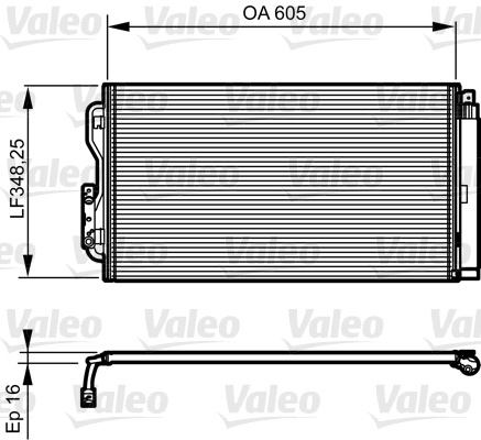 Condensator, climatizare (814190 VALEO) BMW