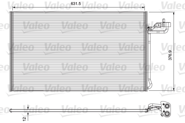 Condensator, climatizare (814325 VALEO) VOLVO