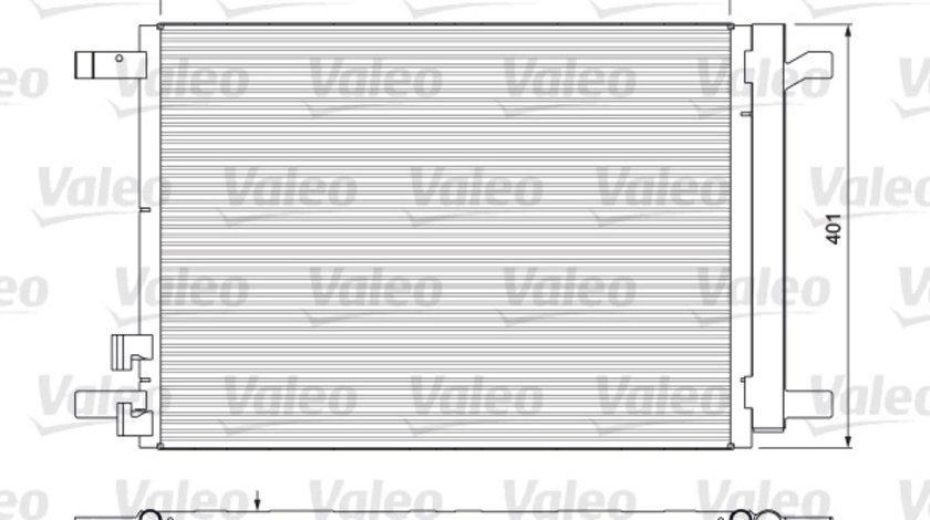 Condensator, climatizare (814375 VALEO) AUDI,SEAT,SKODA,VW