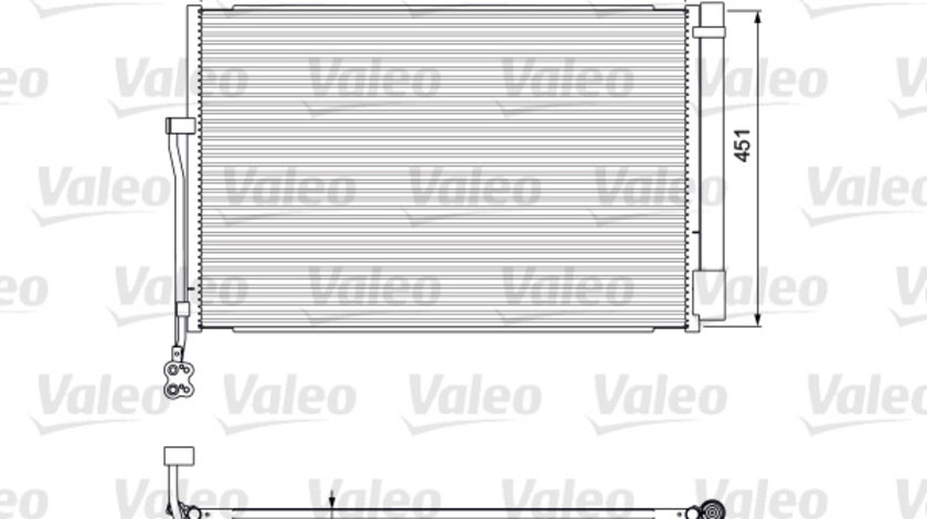 Condensator, climatizare (814379 VALEO) PORSCHE,VW