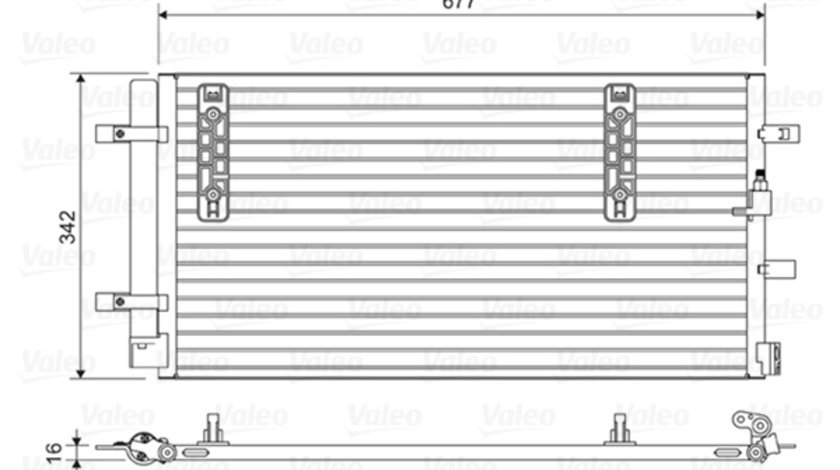 Condensator, climatizare (814419 VALEO) AUDI