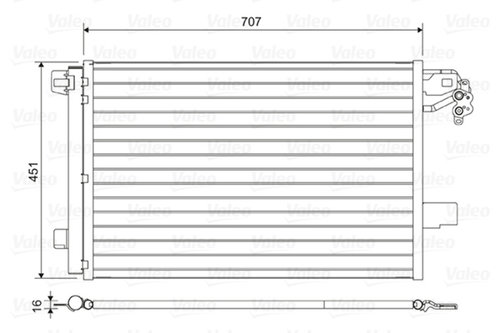 Condensator, climatizare (814461 VALEO) VW
