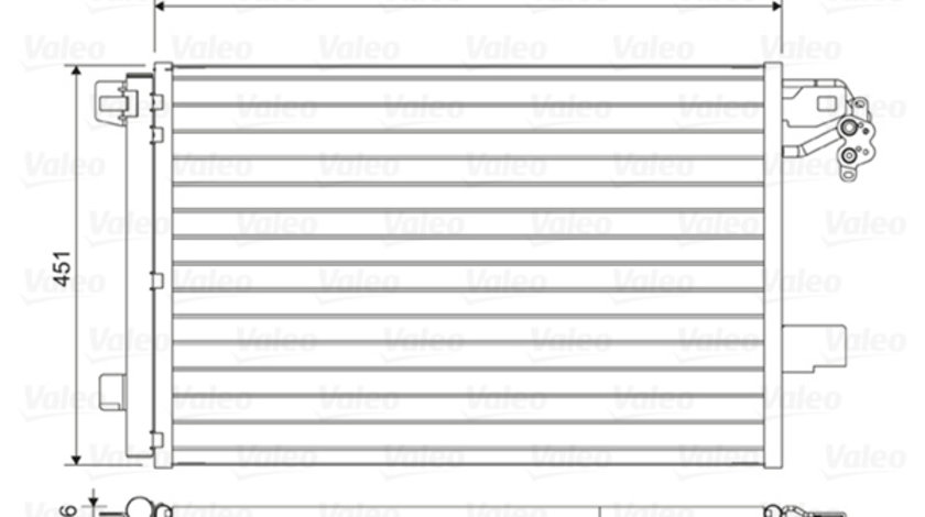 Condensator, climatizare (814461 VALEO) VW