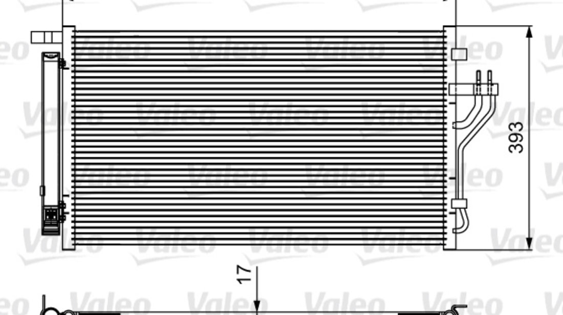 Condensator, climatizare (814485 VALEO) HYUNDAI,KIA
