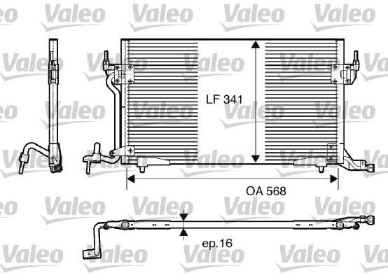 Condensator, climatizare (817230 VALEO) Citroen,PEUGEOT