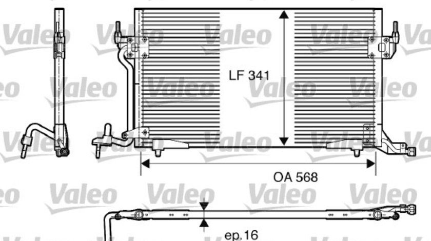 Condensator, climatizare (817230 VALEO) Citroen,PEUGEOT