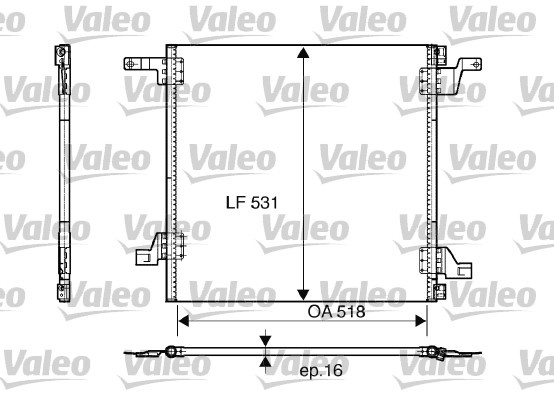 Condensator, climatizare (817458 VALEO) MERCEDES-BENZ
