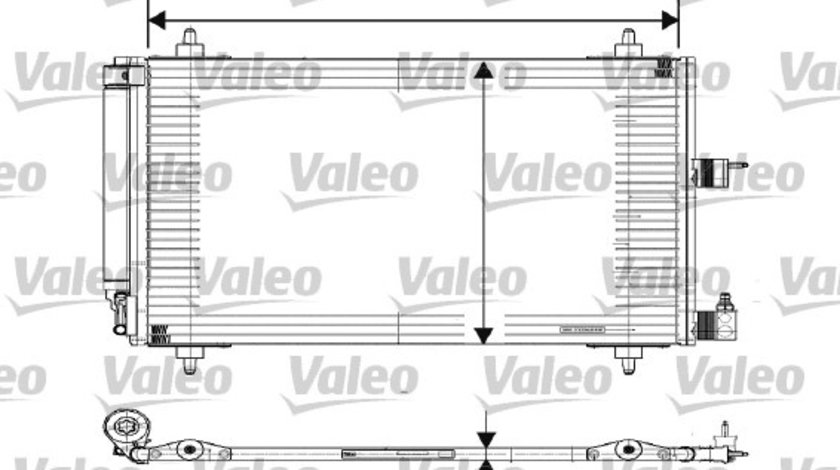 Condensator, climatizare (817508 VALEO) Citroen,PEUGEOT