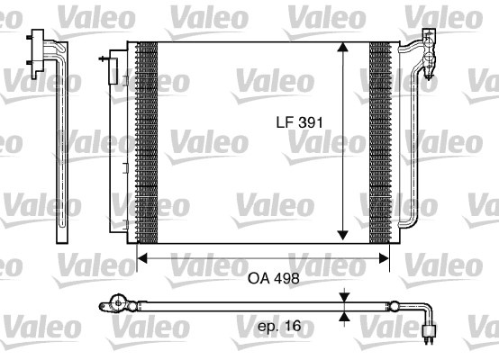 Condensator, climatizare (817575 VALEO) BMW