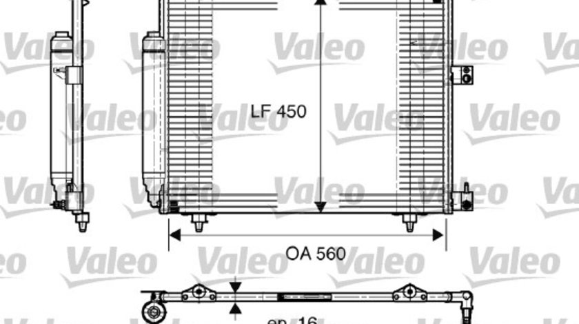 Condensator, climatizare (817579 VALEO) Citroen,FIAT,LANCIA,PEUGEOT