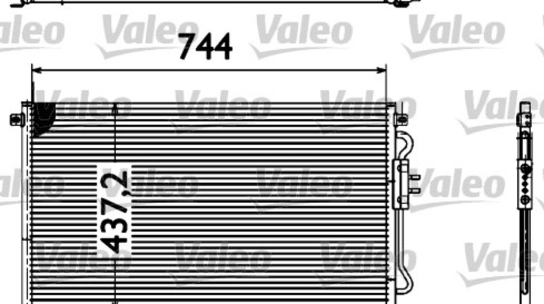Condensator, climatizare (817582 VALEO) CHRYSLER