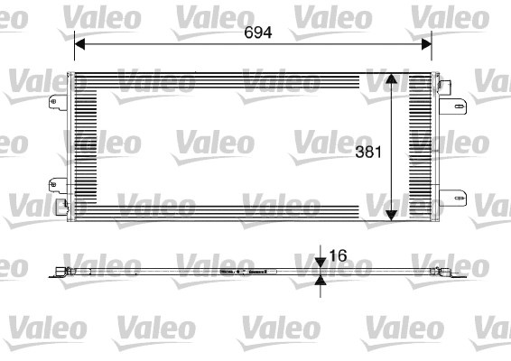 Condensator, climatizare (817689 VALEO) OPEL,RENAULT,VAUXHALL