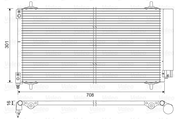 Condensator, climatizare (817740 VALEO) Citroen,PEUGEOT