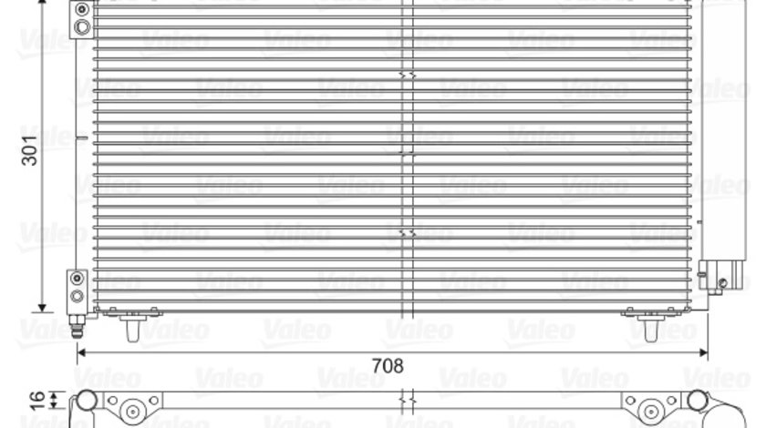 Condensator, climatizare (817740 VALEO) Citroen,PEUGEOT