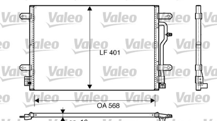 Condensator, climatizare (817741 VALEO) AUDI