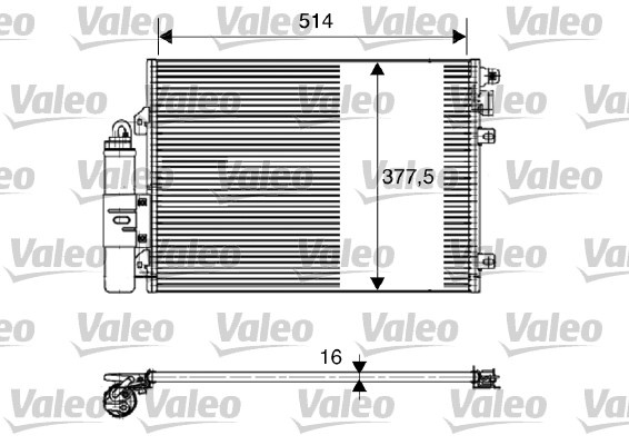 Condensator, climatizare (817827 VALEO) DACIA