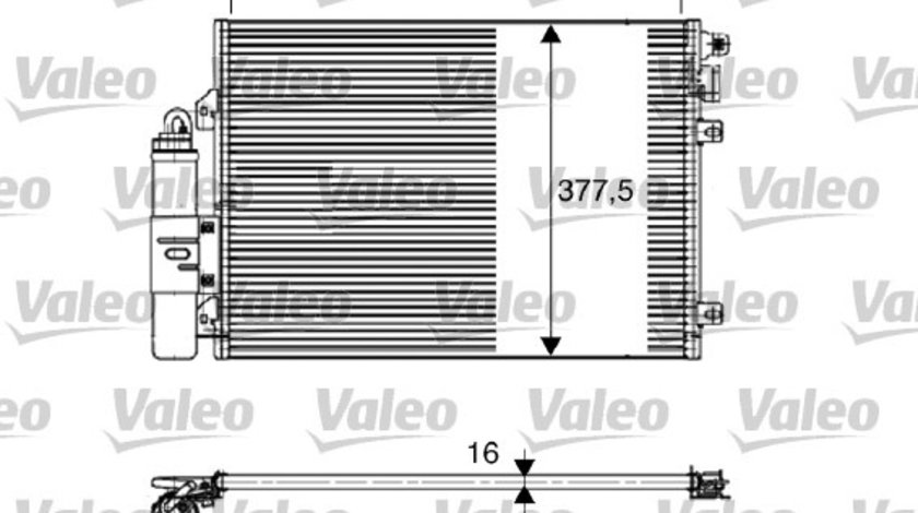 Condensator, climatizare (817827 VALEO) DACIA