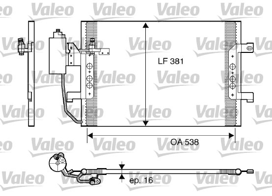 Condensator, climatizare (817841 VALEO) MERCEDES-BENZ