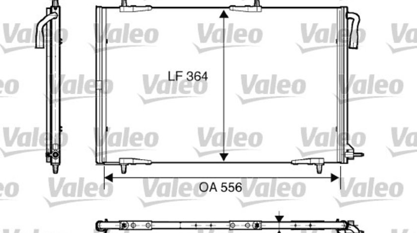 Condensator, climatizare (818001 VALEO) PEUGEOT