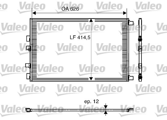 Condensator, climatizare (818002 VALEO) RENAULT