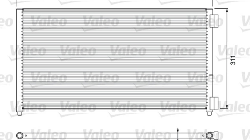 Condensator, climatizare (818017 VALEO) FIAT