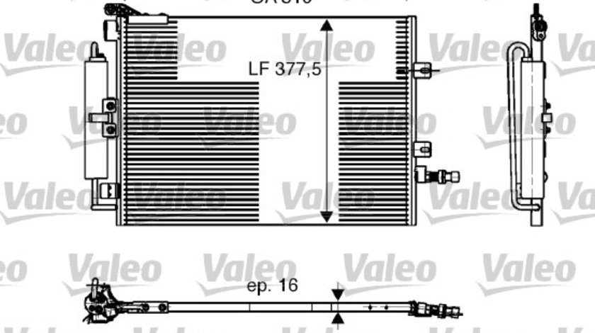 Condensator, climatizare (818165 VALEO) RENAULT