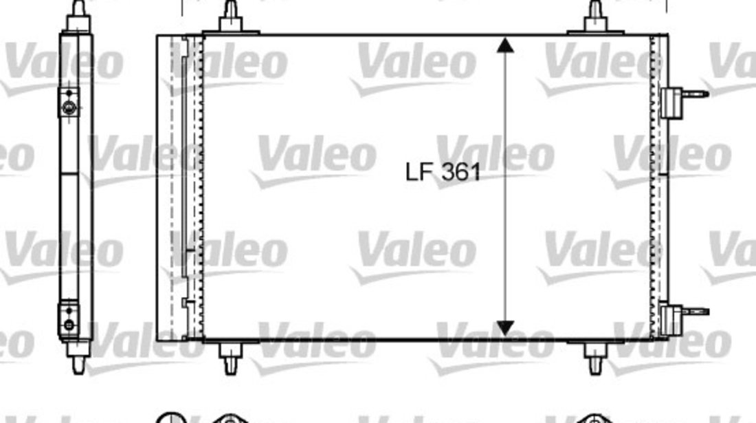 Condensator, climatizare (818170 VALEO) Citroen,PEUGEOT