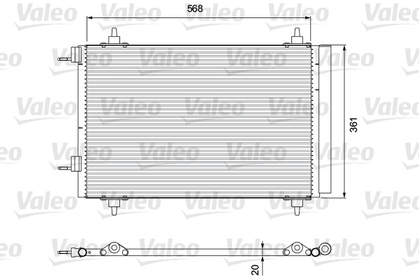 Condensator, climatizare (818171 VALEO) Citroen,DS,PEUGEOT