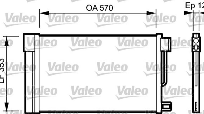 Condensator, climatizare (818193 VALEO) ALFA ROMEO,Citroen,FIAT,OPEL,PEUGEOT,VAUXHALL