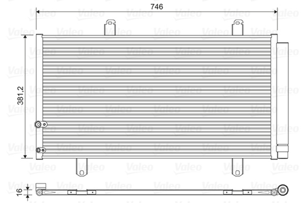 Condensator, climatizare (822584 VALEO) LEXUS,TOYOTA