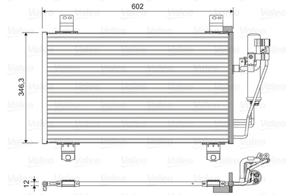 Condensator, climatizare (822589 VALEO) MAZDA